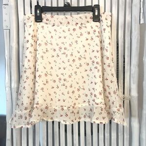 SHEIN Cream Floral Pencil Skirt